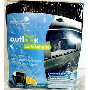 Baby Car Window Shades - for Curved, 1 Windshield Sun Shade for Baby Black NEW